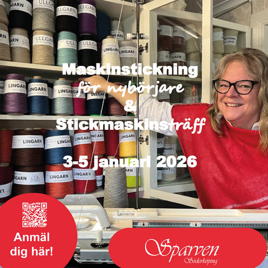 Nätverksträff för maskinstickare på Sparven! 3–6 januari 2026