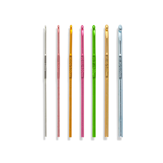 Set med virknålar (6 st) .Pony Colour