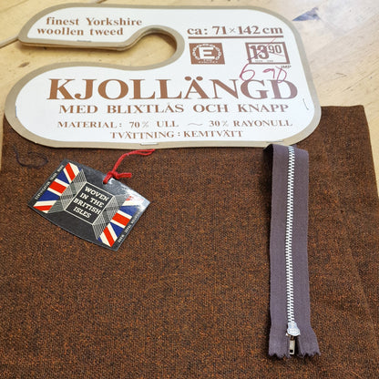 Kjollängd med blixtlås och knapp- TEXTIL-LOPPIS